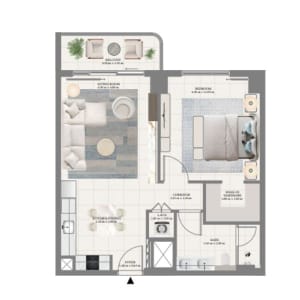 Emaar Porto View 1BHK Apartment