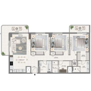 Emaar Porto View 3BHK Apartment