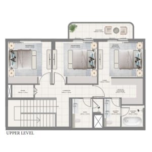 Pier Point 2 - 3BHK Townhouse Upper Level