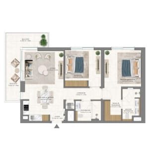 Vida Residences Club Point 2 BHK