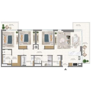 Vida Residences Club Point 3 BHK