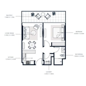 Azizi Venice - 1BHK