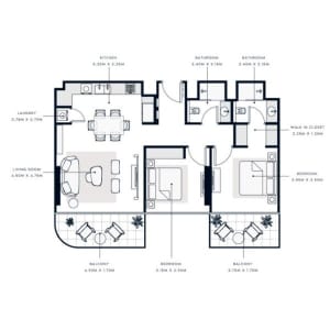 Azizi Venice - 2BHK
