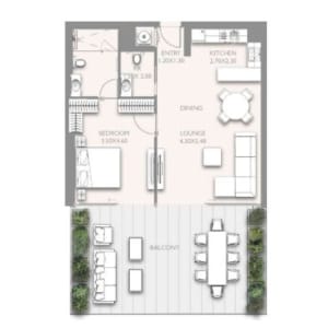 Fairmont Residences Solara Tower - 1BHK