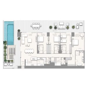 Fairmont Residences Solara Tower - 4BHK