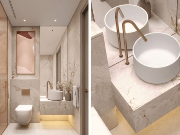 Red Square Tower Bathroom