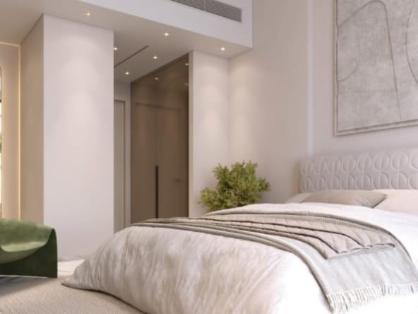 Red Square Tower Bedroom