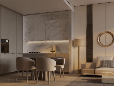 Binghatti Ghost, Dubai, Furnished Kitchen