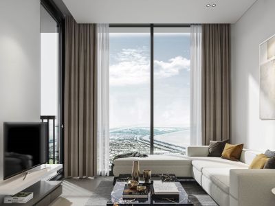 1 Bedroom Apartment for Sale in Sobha Orbis Tower C (830 Sq.Ft) Living Area