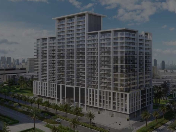 High-floor-1-bedroom-apartment-with-pool-view-at-Binghatti-Amberhall-JVC-Dubai